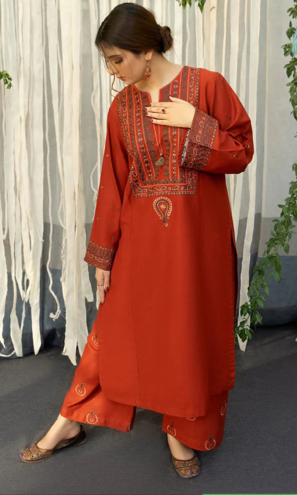 Asim Jofa - 3PC DHANAK | Embroidered.