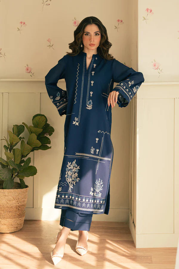 LAAM- UNSTITCHED 3PC DHANAK EMBROIDERED SUIT 008
