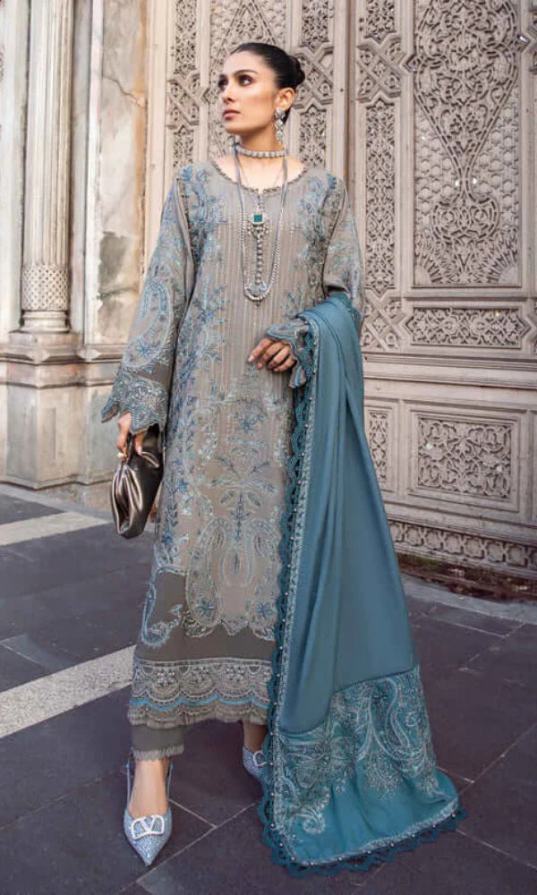MARIA B- 3PC DHANAK | Embroidered.