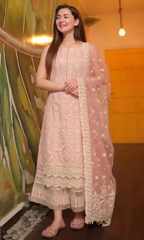 KHAADI- 3PC DHANAK | Embroidered.